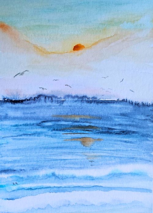 Morgens am Meer